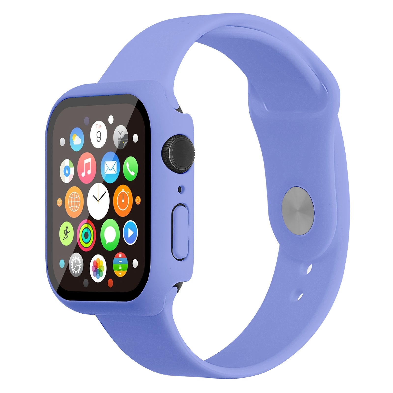 For Apple Watch Series 7 41mm Silicone Outdoor Sports Watch Band+Hard PC Case with Built-in Tempered Glass Screen Protector Size S M For Apple Watch Series 7 41mm Silicone Outdoor Sports Watch Band+Hard PC Case with Built-in Tempered Glass Screen Protector Size S M